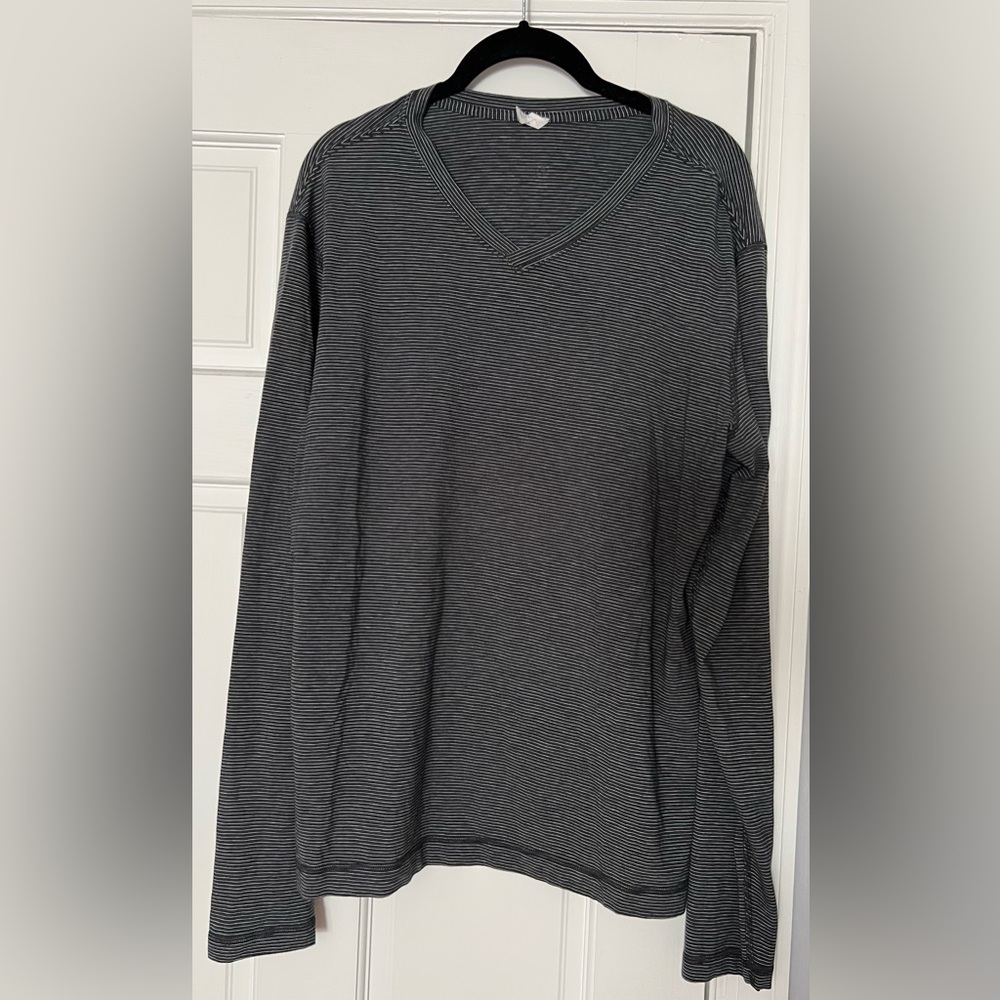 Lululemon Athletica Black and White Striped Top